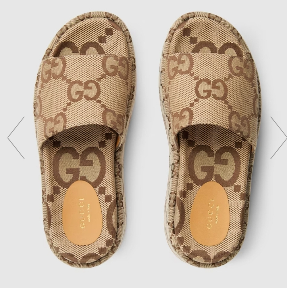 Gucci Womens Platform Slide Sandal